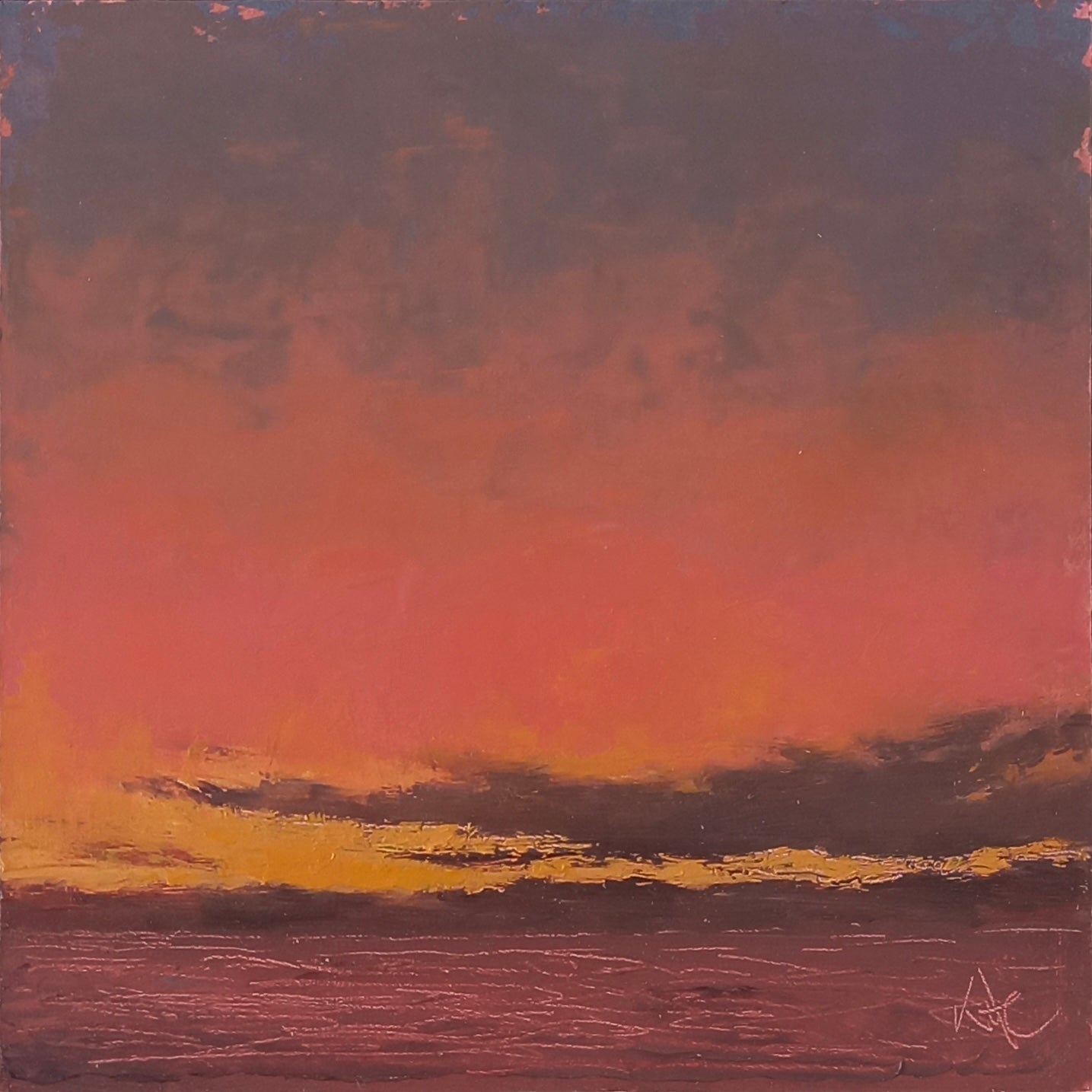 Oil on panel by Kester Hew Crawford. Available from the Point Contemporary Art Gallery in Cromer, Norfolk UK. As the day awakens