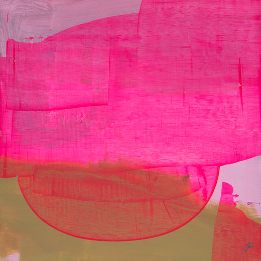 Acrylic on panel by Gabriella Buckingham. Available from the Point Contemporary Art Gallery in Cromer, Norfolk UK Pink Swoop
