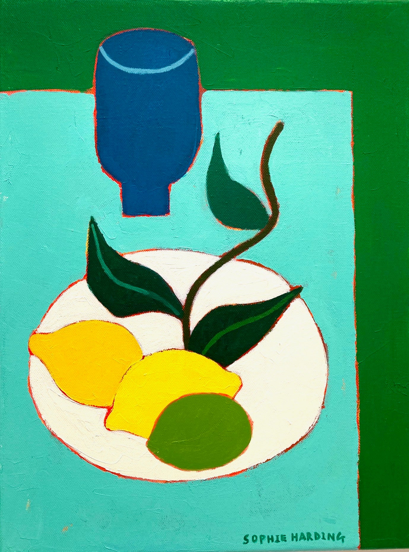 Blue Cup, Lemons and Lime - Sophie Harding
