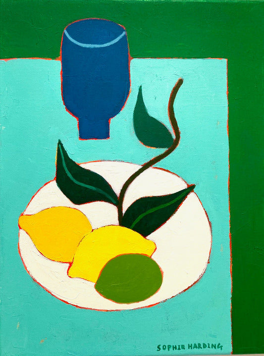 Sophie Harding - Blue Cup, Lemons and Lime