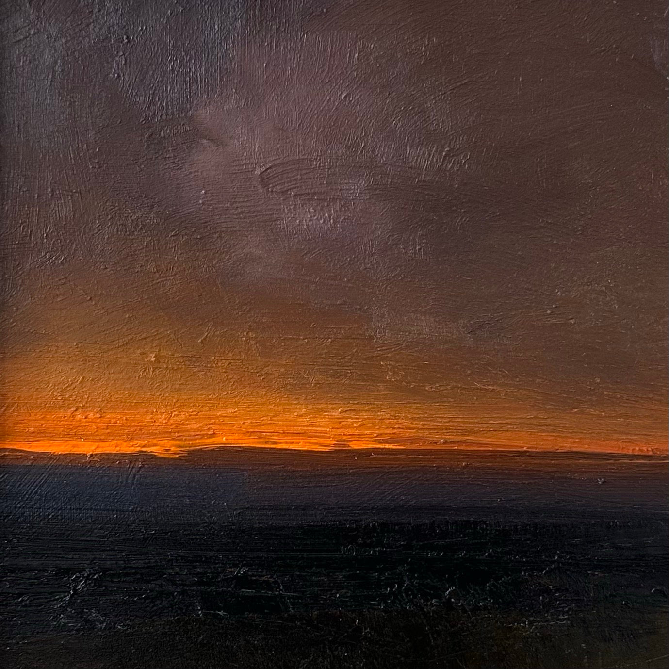 Norfolk artist Richard k blades, Oil paint on panel landscape