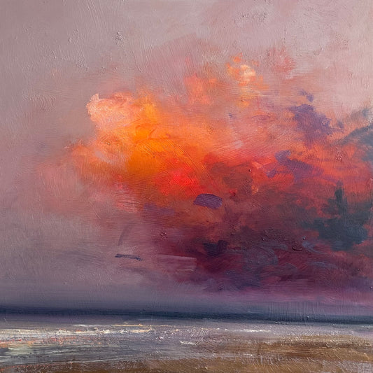 Original Oil painting by Norfolk Artist Richard K Blades, Saturday Oil on panel painting by Richard K Blades. Available from The Point Contemporary, Art Gallery in Cromer, North Norfolk UK