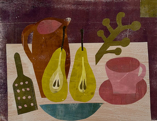 Jacqueline Mair - Still Pears and a Teacup