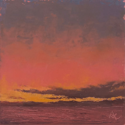 Oil on panel by Kester Hew Crawford. Available from the Point Contemporary Art Gallery in Cromer, Norfolk UK. As the day awakens
