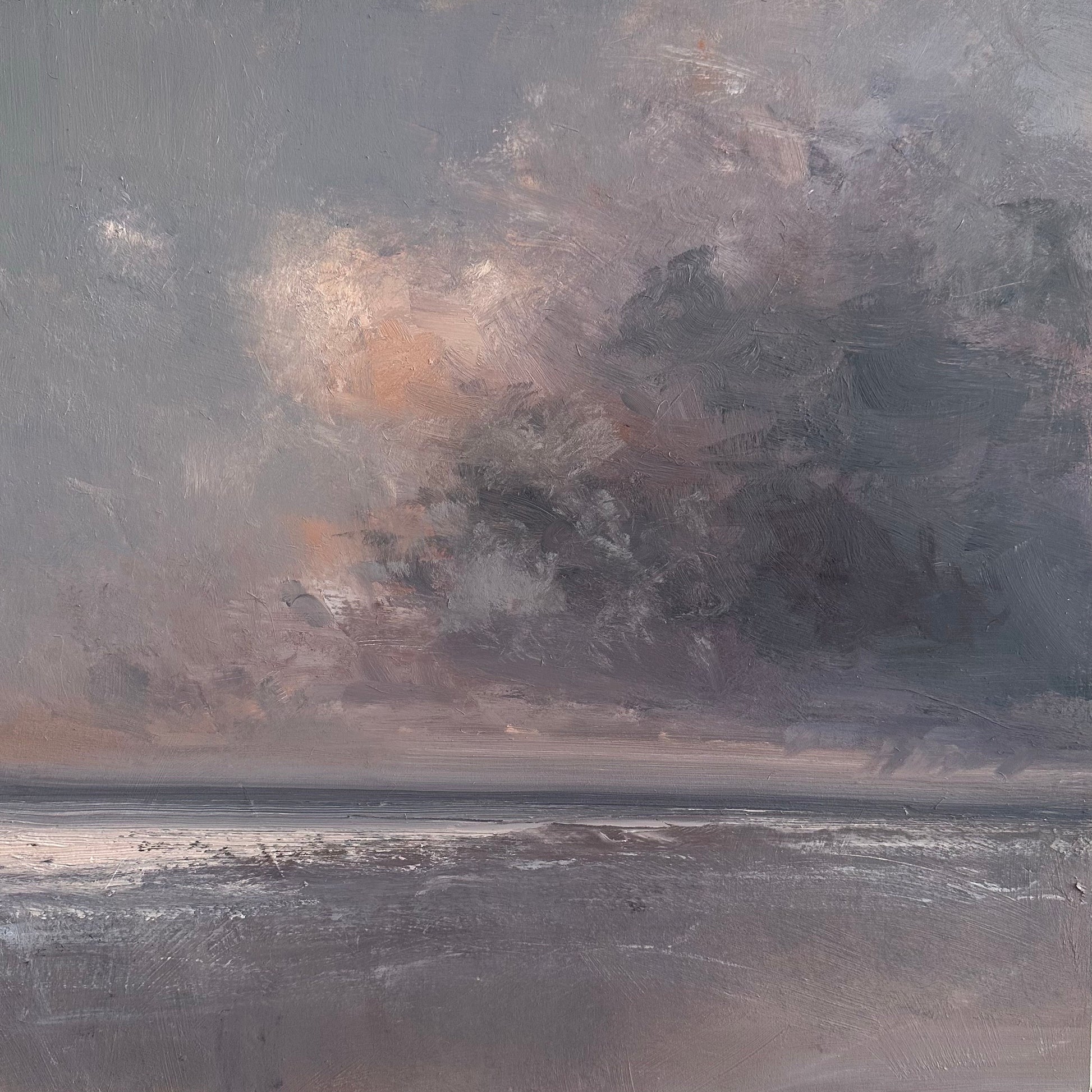 Silver Light, Oil on panel painting by Richard K Blades. Available from The Point Contemporary, Art Gallery in Cromer, North Norfolk UK