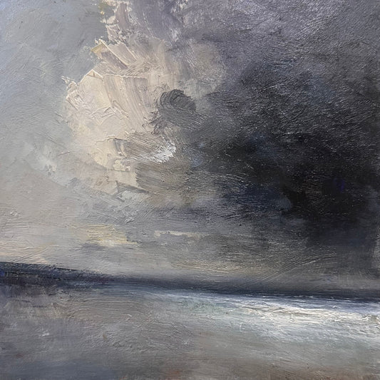 North Sea, Oil on panel painting by Richard K Blades. Available from The Point Contemporary, Art Gallery in Cromer, North Norfolk UK