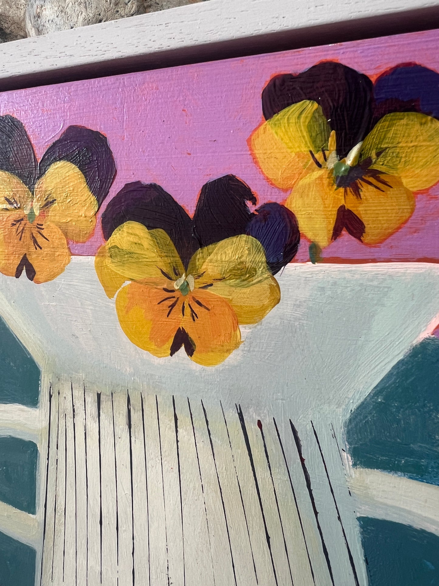Gabriella Buckingham: Pansies in a Vase