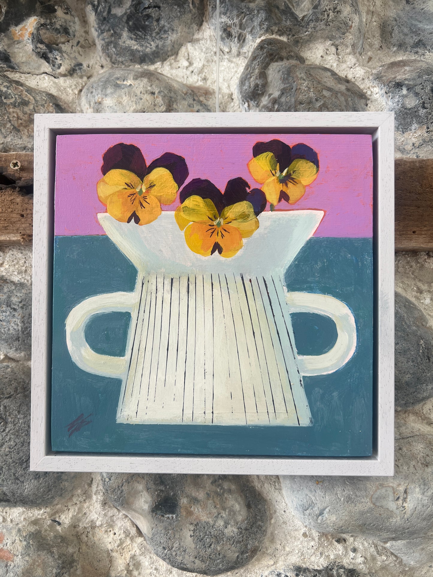 Gabriella Buckingham: Pansies in a Vase