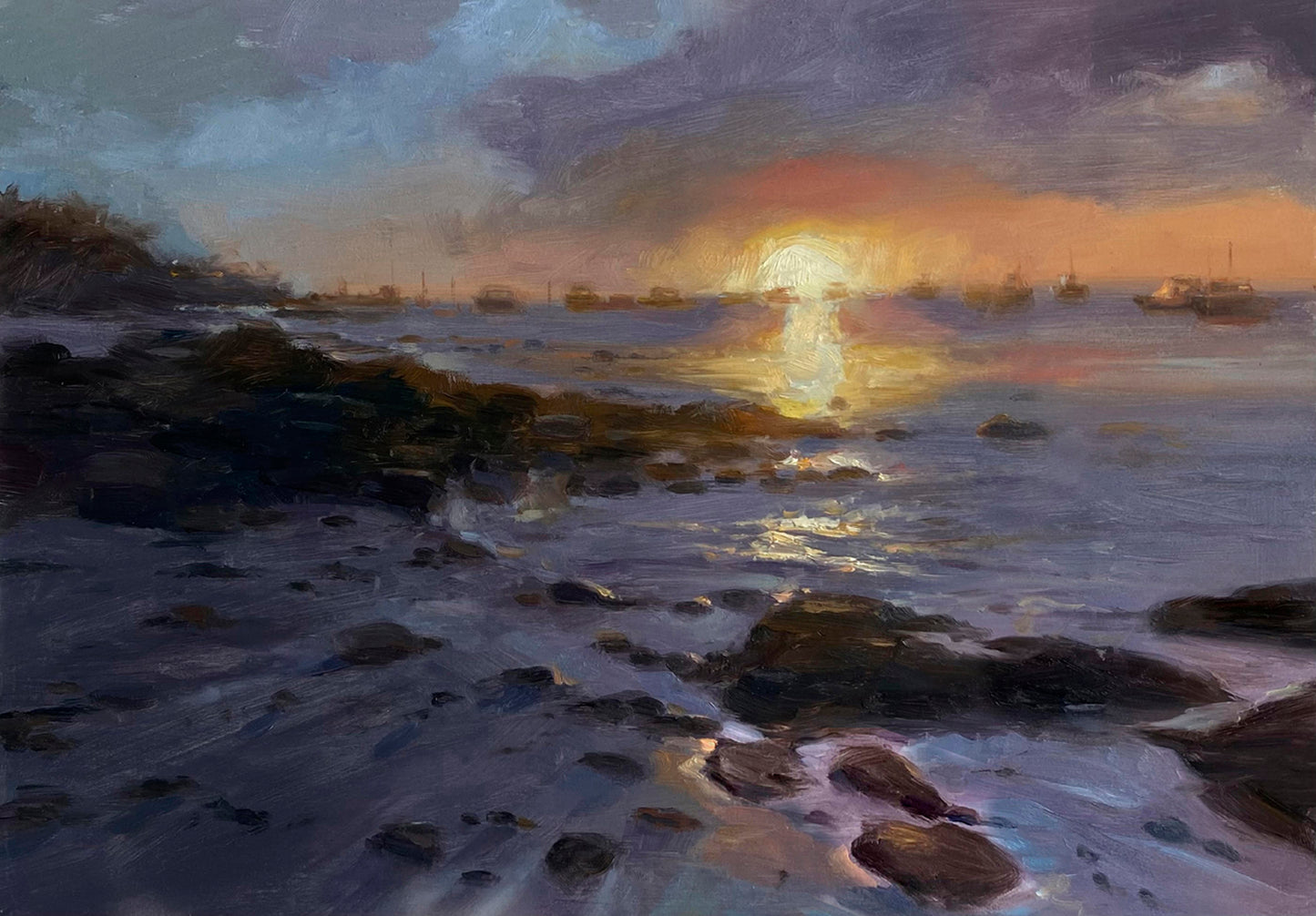 Tushar Sabale: Sunset by the Rocks