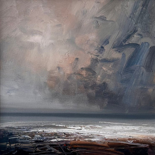 High tide II. Oil on canvas by Richard K Blades. Available from the Point Contemporary Art Gallery in Cromer, Norfolk UK