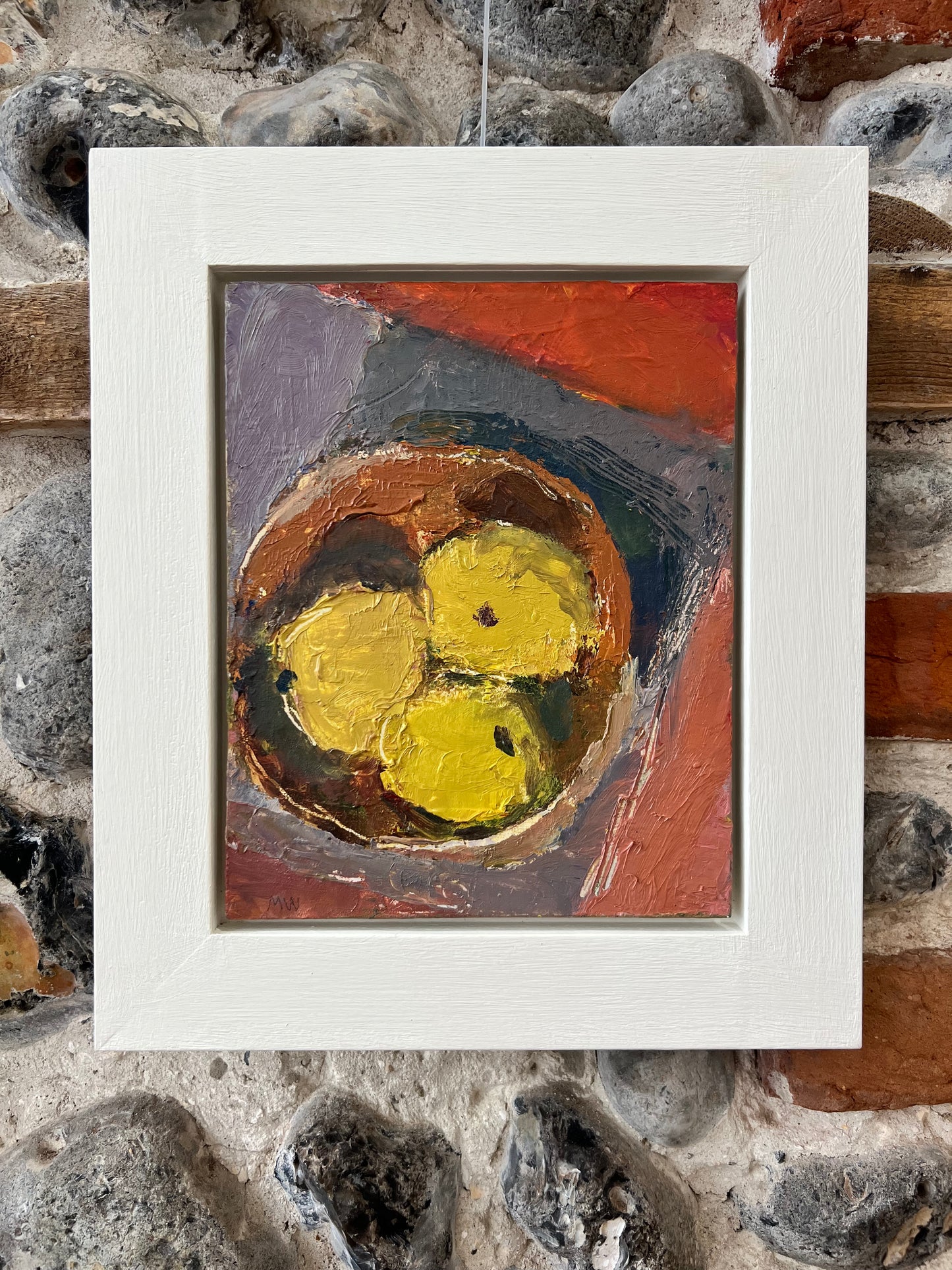 Michael Weller: Three Apples In A Red Bowl -