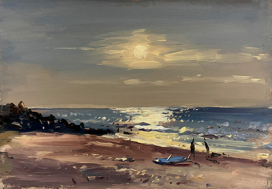 Sunset painting by Tushar Sabale. The point contemporary Norfolk Art Gallery