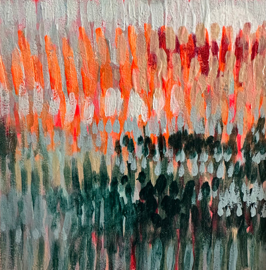 Claire Oxley: Frozen Sunset Reeds