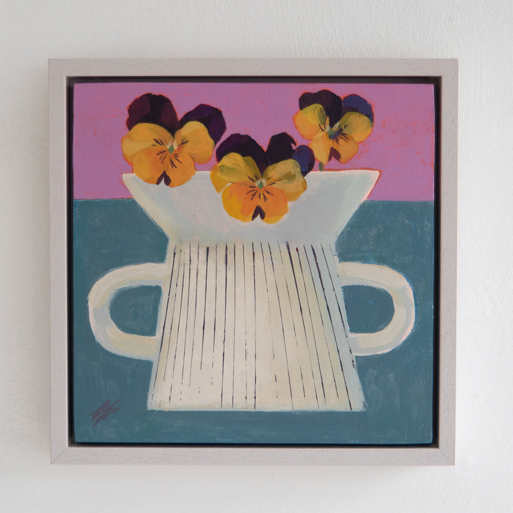 Gabriella Buckingham: Pansies in a Vase