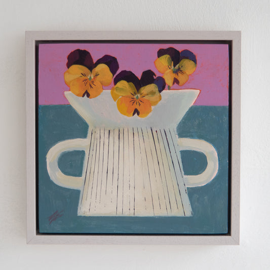 Gabriella Buckingham: Pansies in a Vase